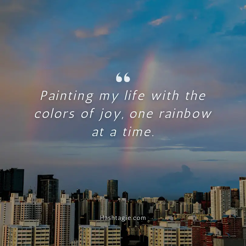 Rainbow captions for happiness example image