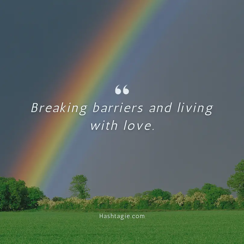 Rainbow captions for LGBTQ+ community  example image