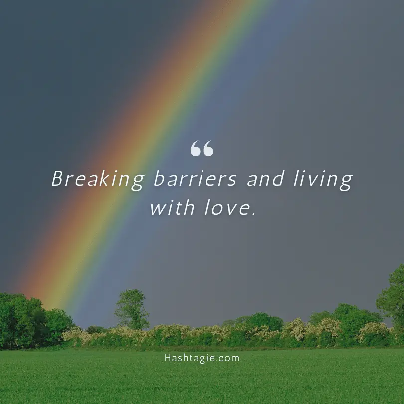 Rainbow captions for LGBTQ+ community example image