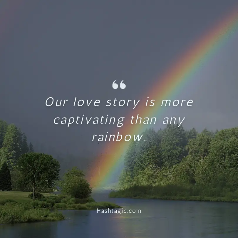 Rainbow captions for love example image