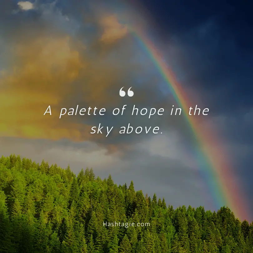 Rainbow captions for magical moments  example image
