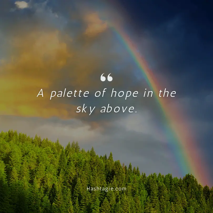 Rainbow captions for magical moments example image