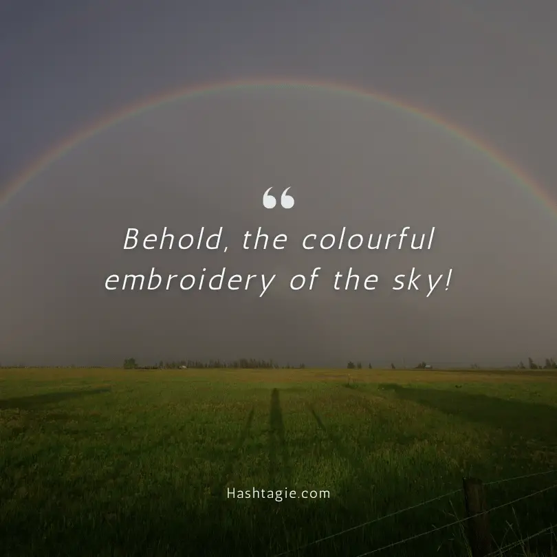 Rainbow captions for nature photography  example image