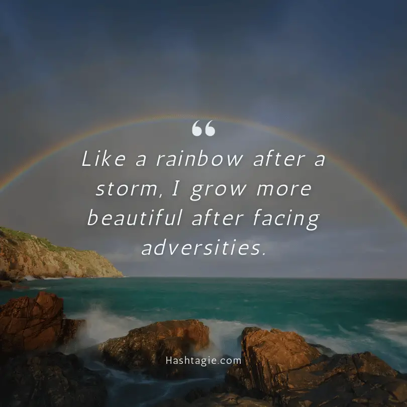 Rainbow captions for self-love  example image