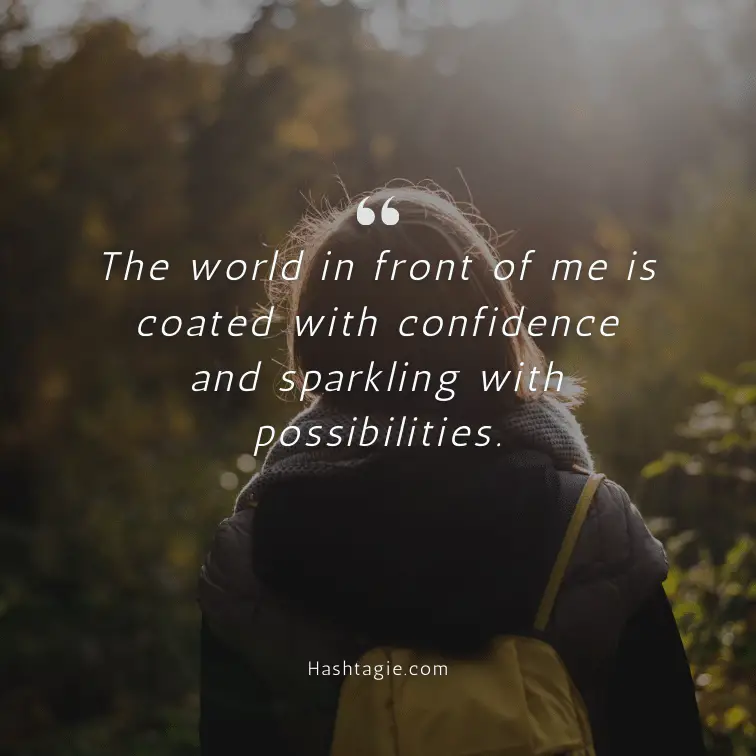 Self-confident captions for new beginnings  example image