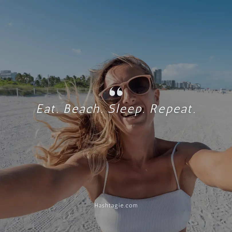 Selfie captions for beach days example image