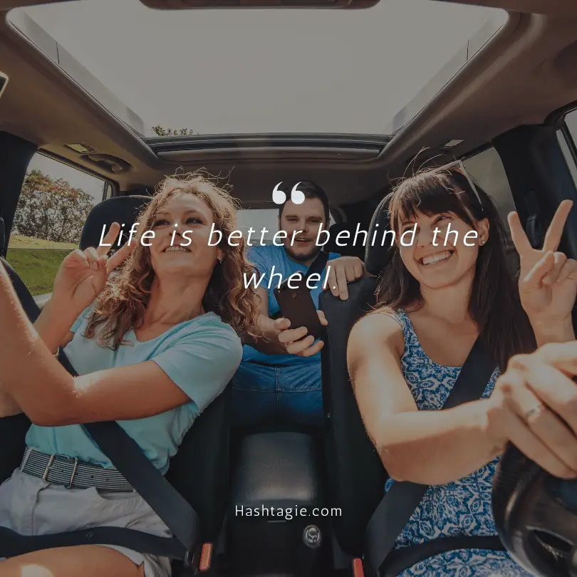 Selfie captions for car selfies example image
