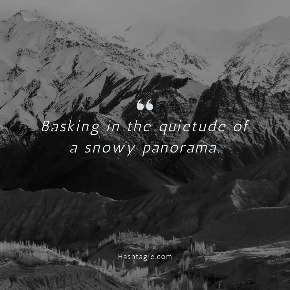 Snowy mountain captions  example image