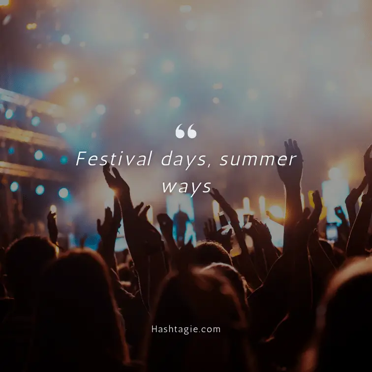 Summer festival Instagram Captions example image