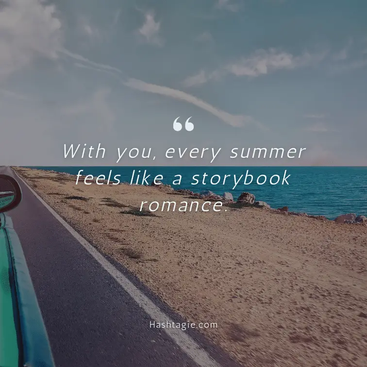 Summer romance Instagram captions example image