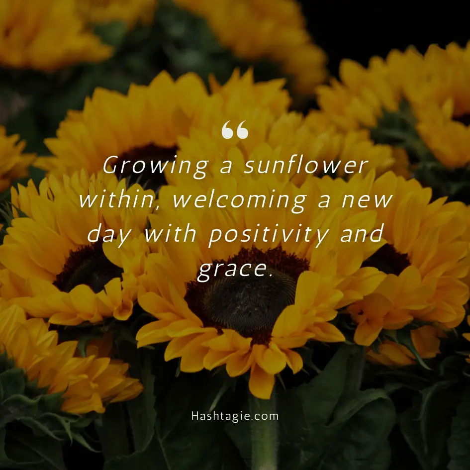 Sunflower captions for positivity example image