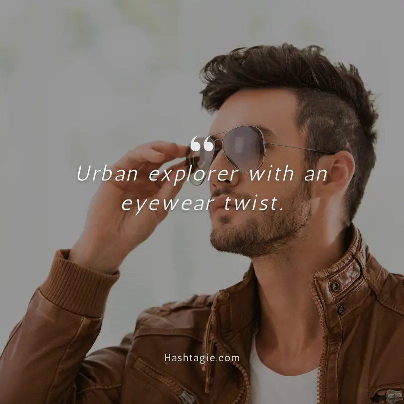 Sunglasses captions for city tours example image