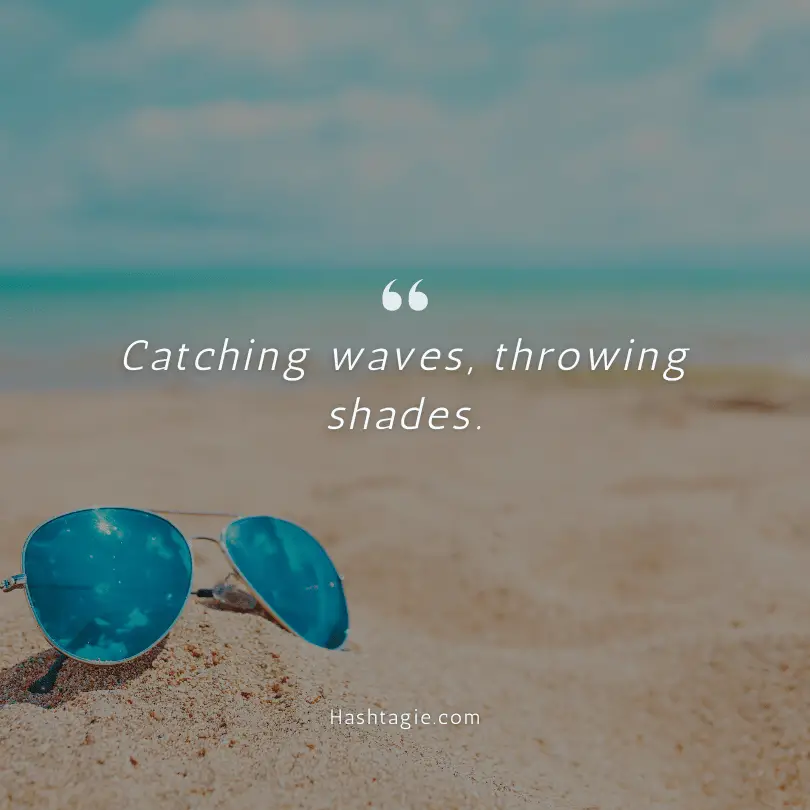 Sunglasses captions for outdoor sports   example image