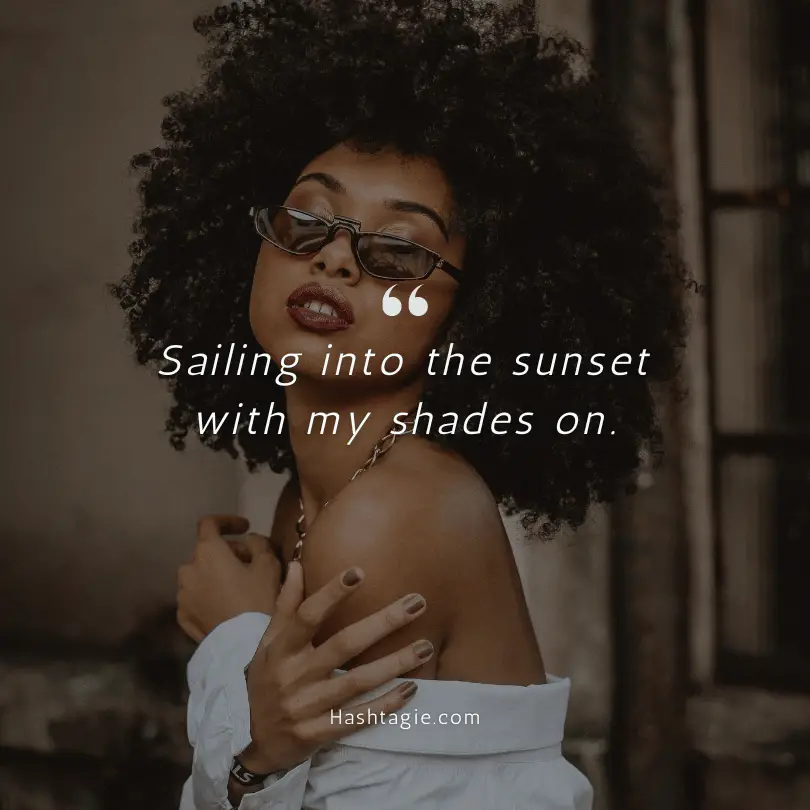 Sunglasses captions for sailing example image