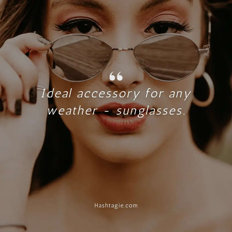 Sunglasses captions for shopping example image