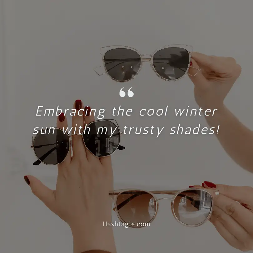 Sunglasses captions for winter sun   example image