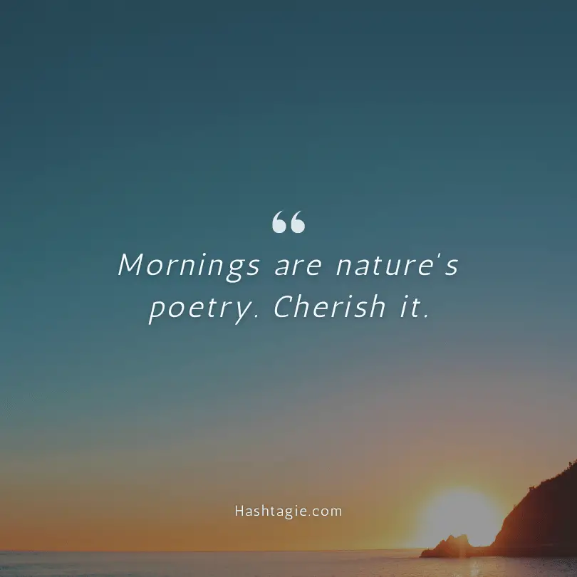 Sunrise Instagram captions for nature lover example image
