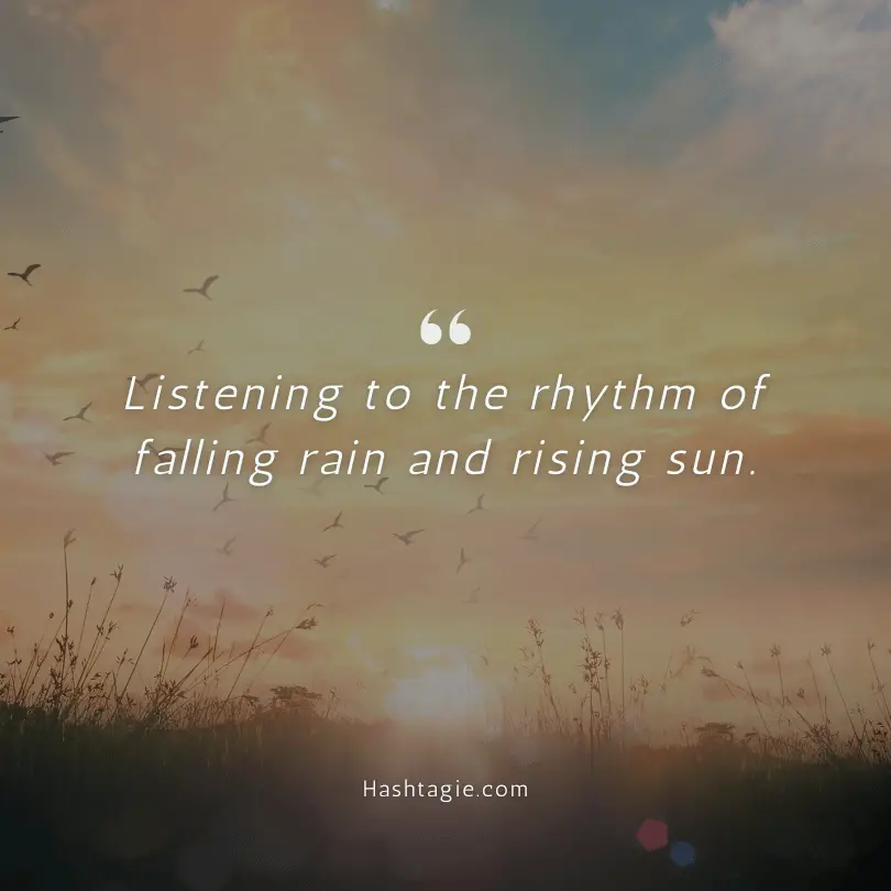 Sunrise Instagram captions for rainy mornings example image