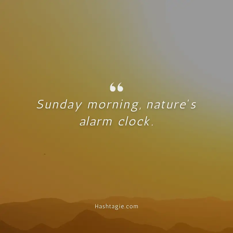 Sunrise Instagram captions for Sunday mornings example image