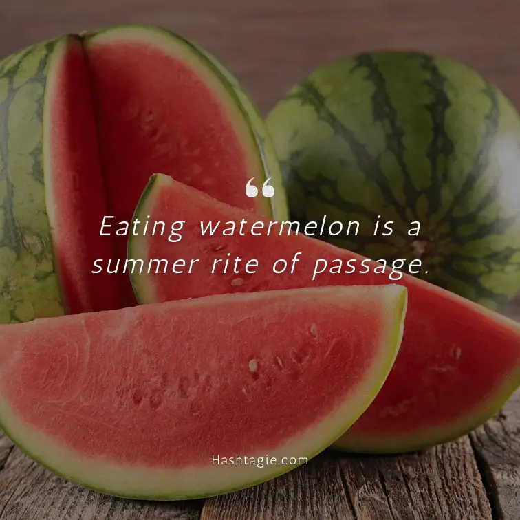 Sweet Watermelon Captions for Summer example image