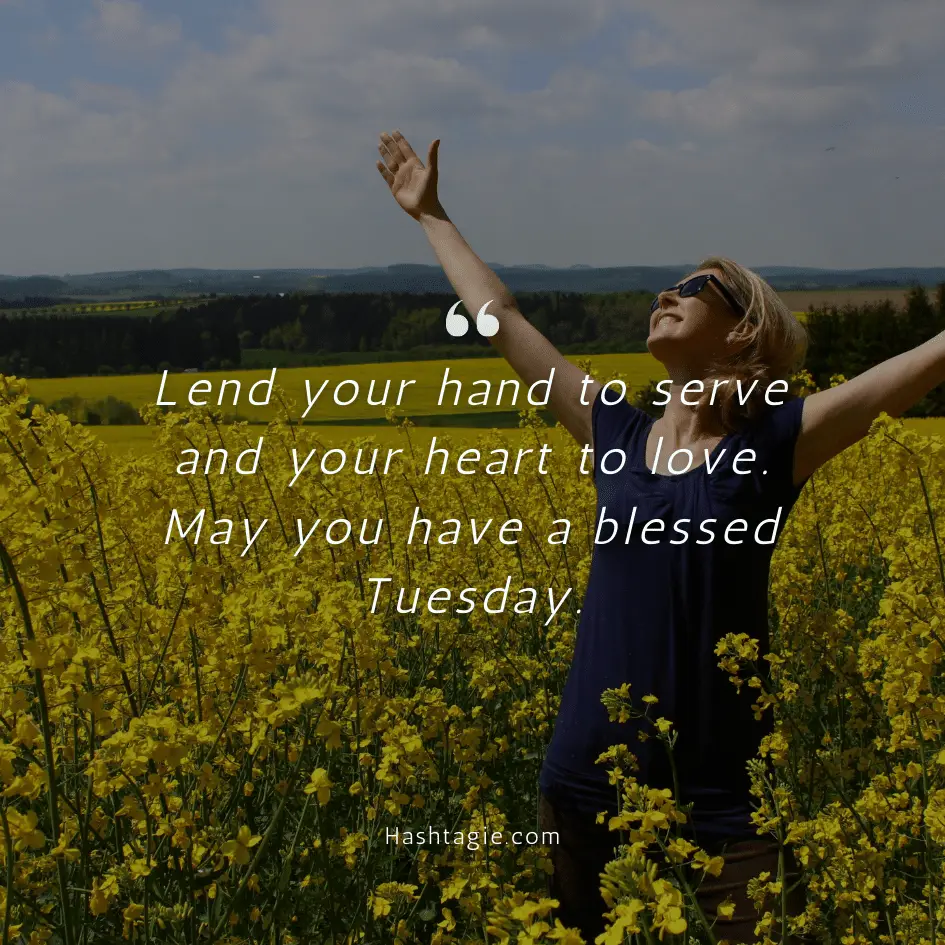 Tuesday blessings captions example image
