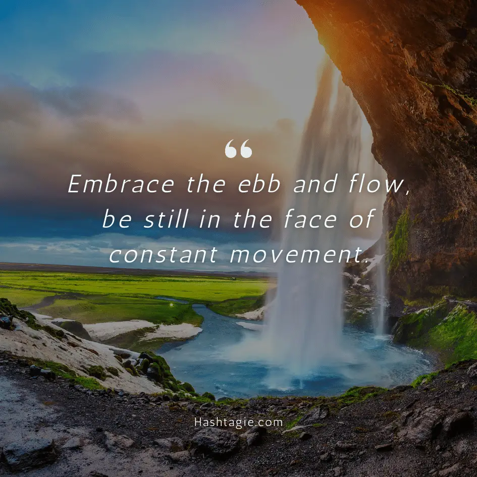Waterfall captions for mindfulness and meditation example image