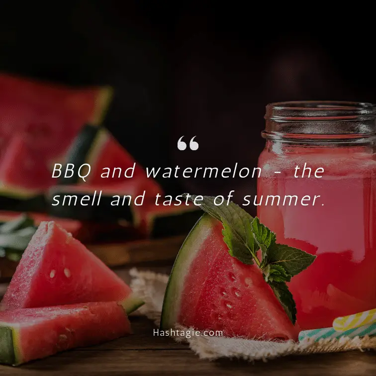 Watermelon Captions for BBQ Parties example image