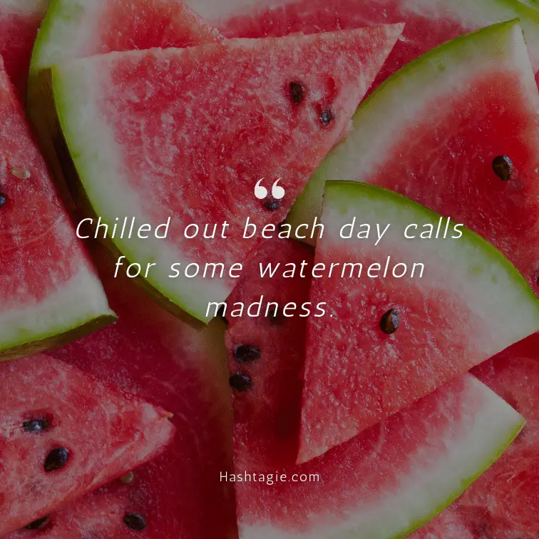 Watermelon Captions for Beach Days example image