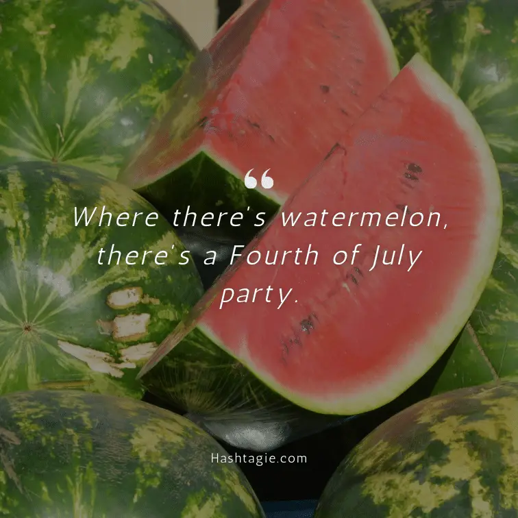 Watermelon Captions for Fourth of July. example image