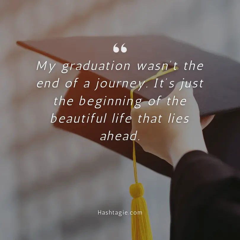 Attitude captions for graduation achievements  example image