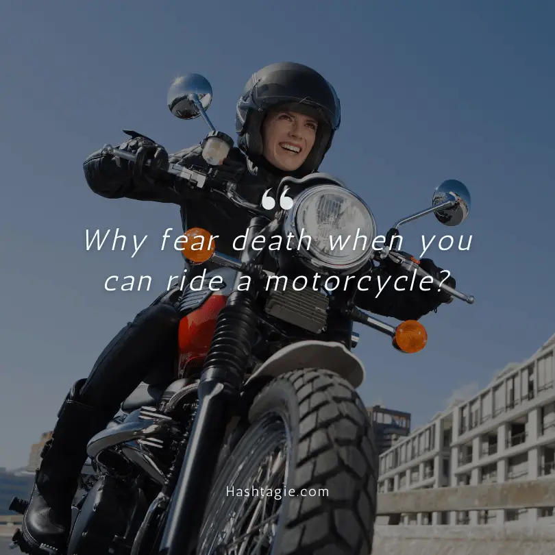 Badass biker captions example image