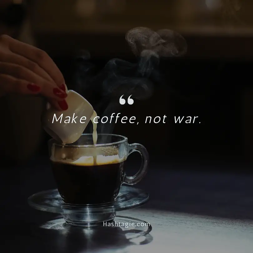 Badass coffee lover captions example image