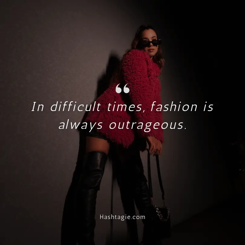 Badass fashionista captions example image