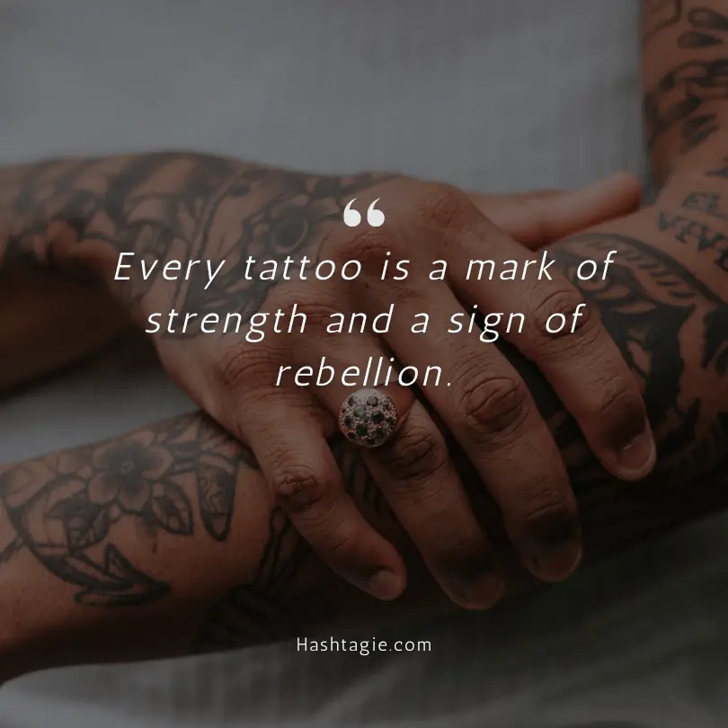 Badass tattoo captions example image