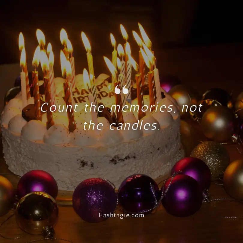 Birthday cake captions example image