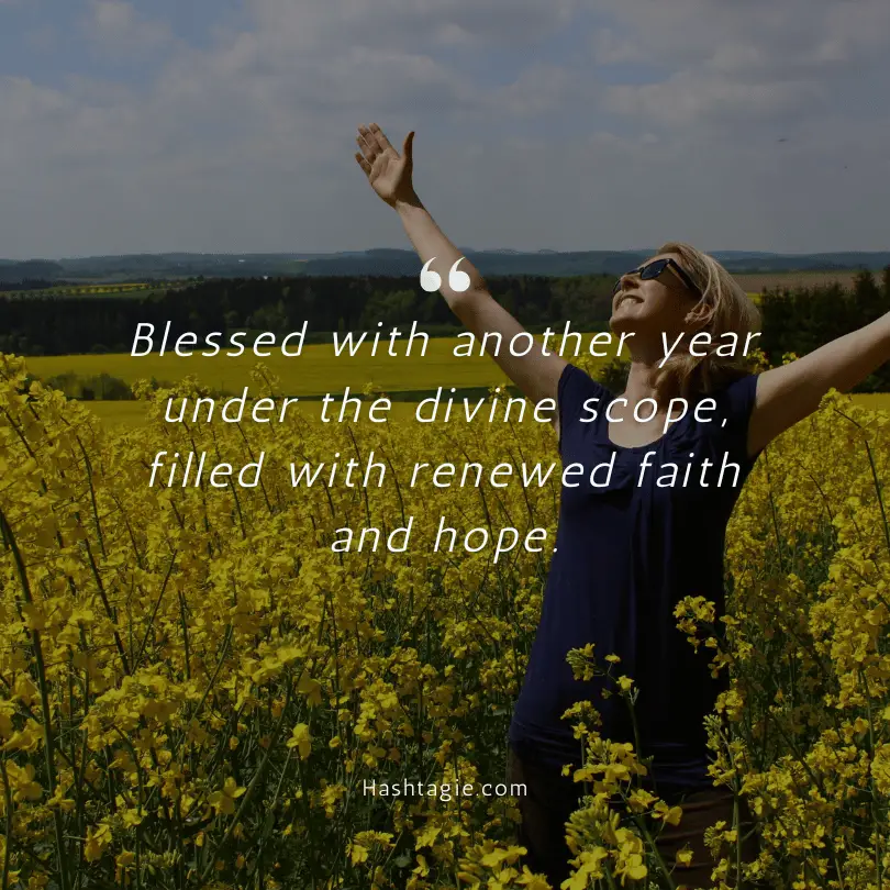 Birthday spiritual captions example image