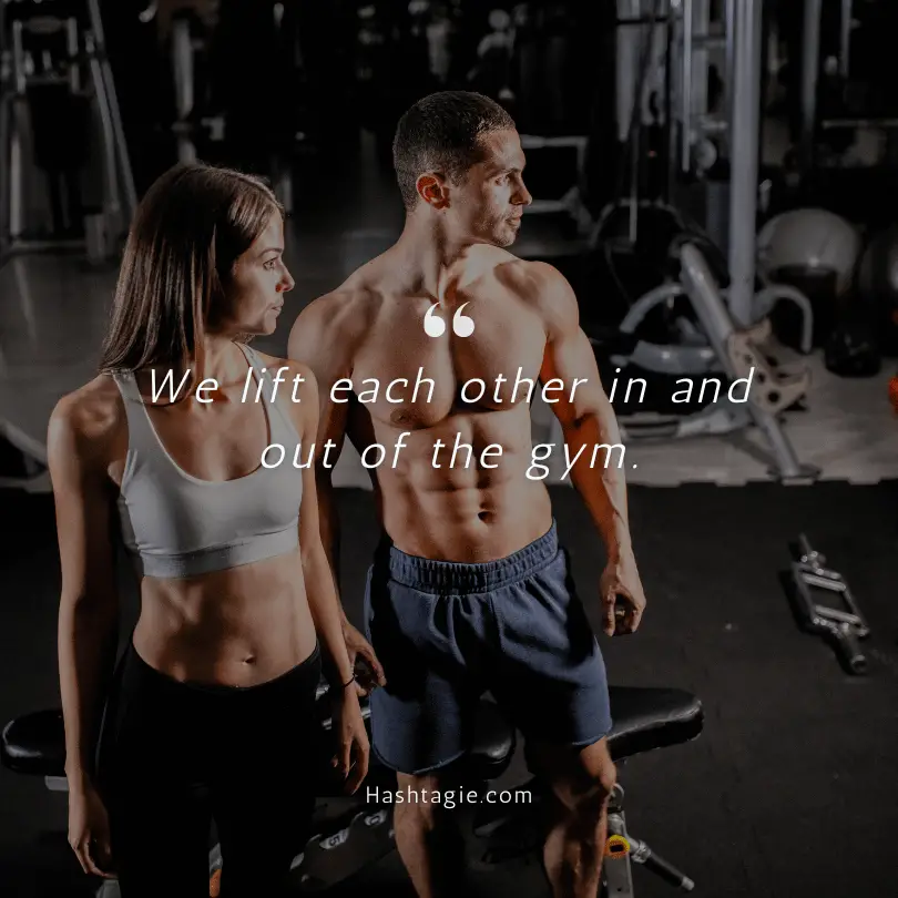 Caption for workout buddies example image