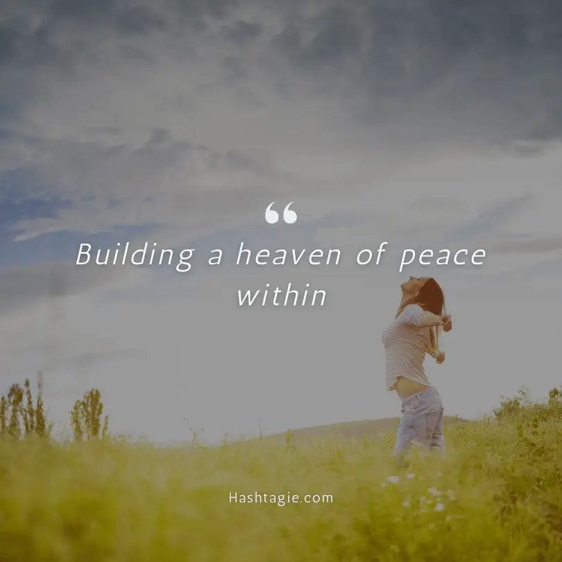 Captions about peace of mind example image