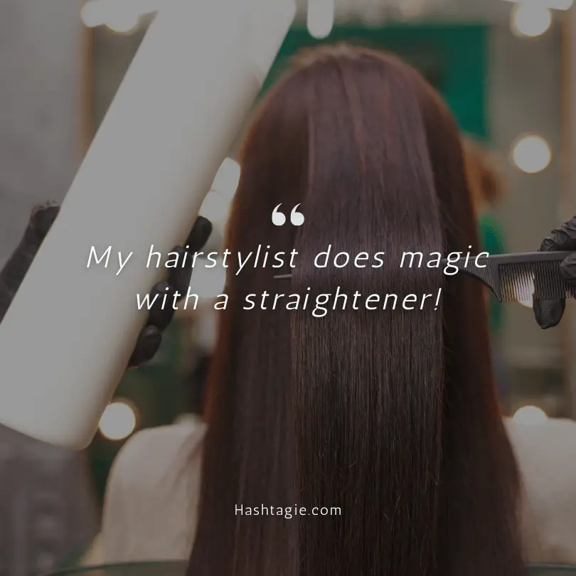 Captions for hair straightening  example image