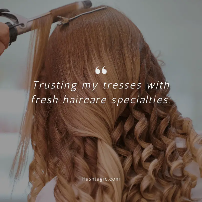 Captions for trying new hair products  example image