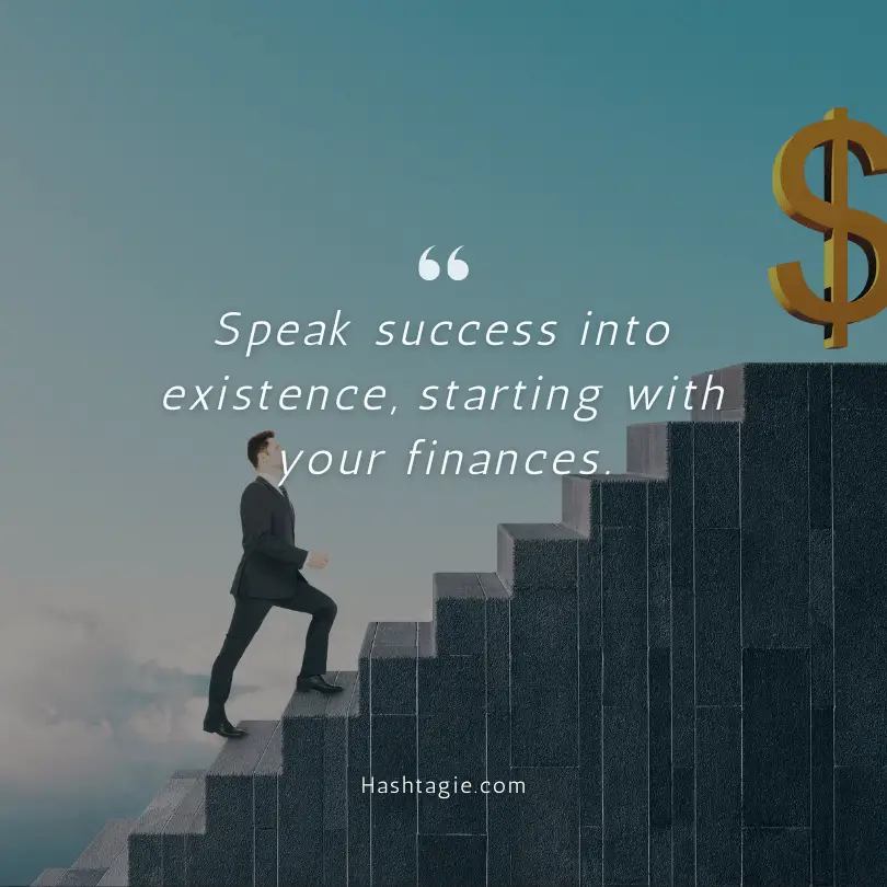 Confidence captions for financial success example image