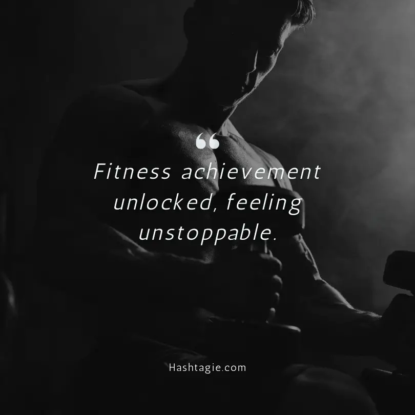 Confidence captions for fitness achievements example image