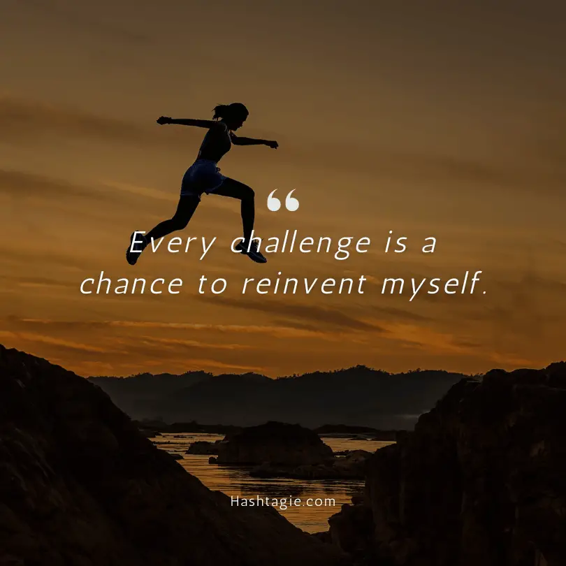 Confidence captions for overcoming challenges example image