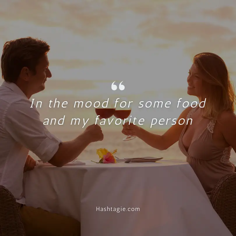 Dinner date captions for couples on Instagram  example image