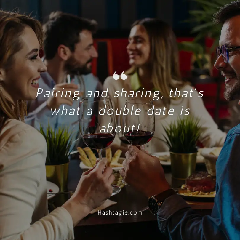 Double date captions for couples on Instagram example image