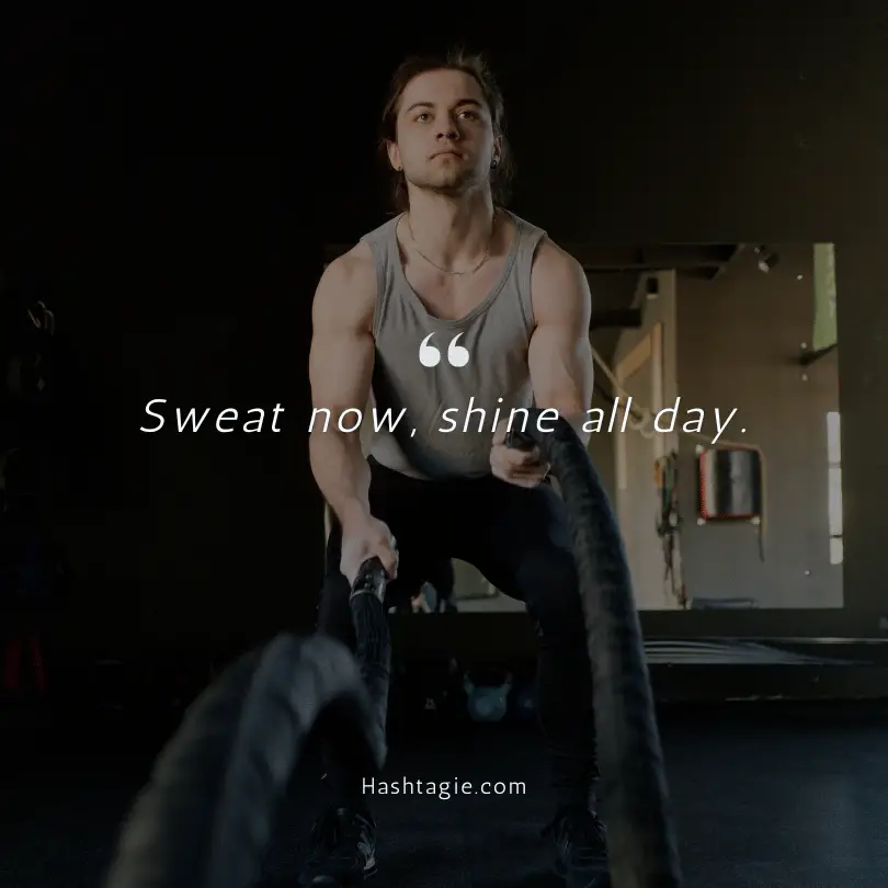 Early morning workout captions example image