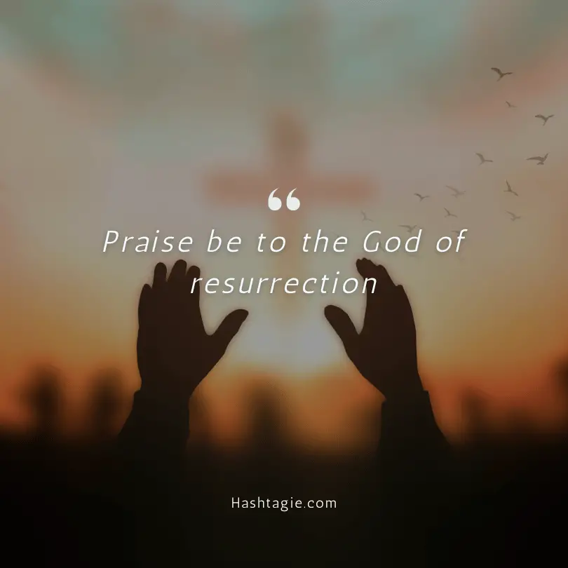 Easter spiritual captions example image