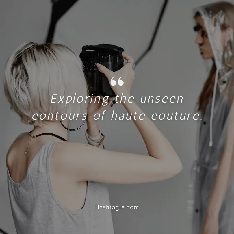 Fashion photography captions example image