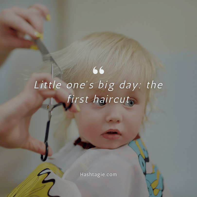 First haircut captions  example image