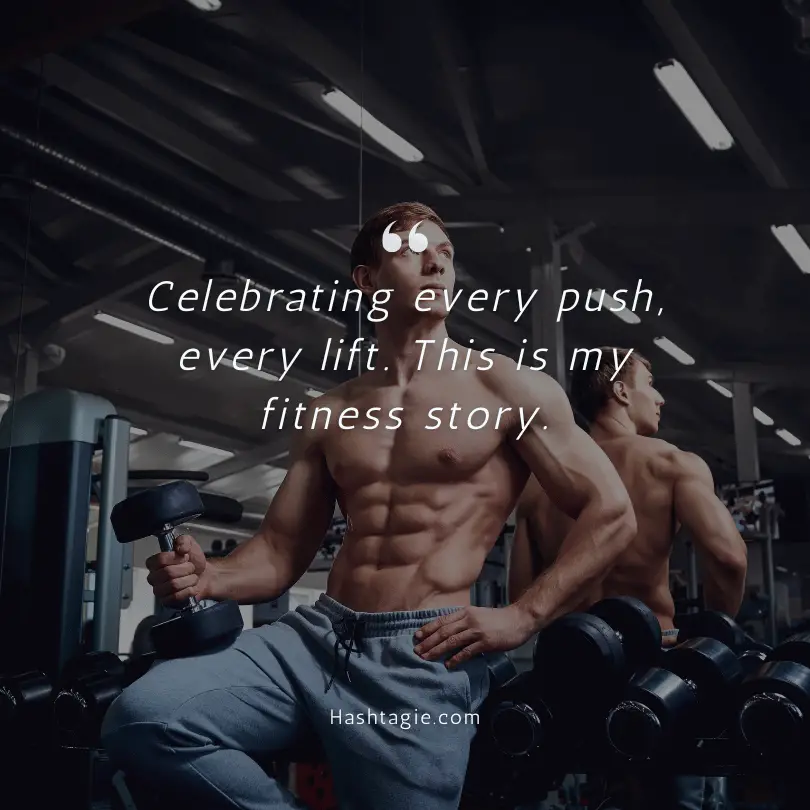 Fitness journey captions example image